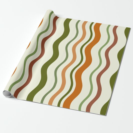 Clay Algae Waves Cadeaupapier (Uitgerold)