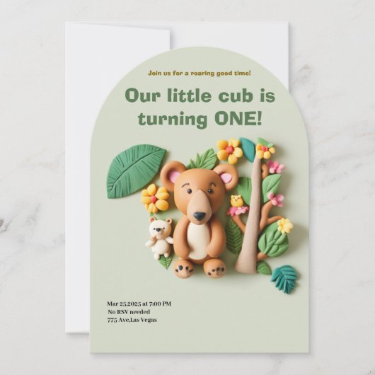 Clay Art Beer Familieverjaardag Kaart (Voorkant)