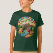 Clay Art “Born to Roam” Camping Adventure Scene T-shirt (Voorkant)