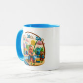 Clay Art “Reel Cool Dad” Fishing Scene Design Mok (Voorkant links)