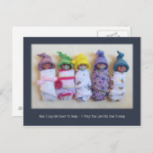 Clay baby's met kinderbedbed briefkaart (Voorkant / Achterkant)