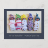 Clay baby's met kinderbedbed briefkaart (Voorkant)