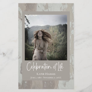 Clay Begrafenisscript Viering van het Life Budget Flyer