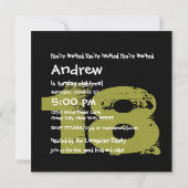 CLAY BLACK 18th Birthday Party 18 Year Old V10B Kaart (Achterkant)