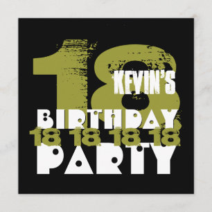 CLAY BLACK 18th Birthday Party 18 Year Old V10B Kaart