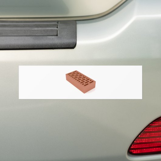 Clay brick bumpersticker (Op auto)