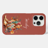 Clay Brown Bloemen Cowgirl Laarzen Case-Mate iPhone Case (Achterkant (horizontaal))