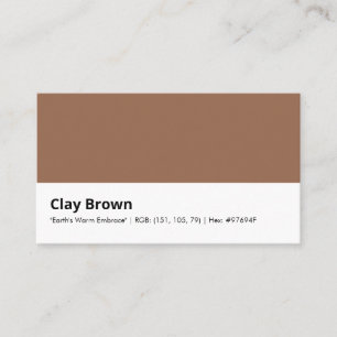 Clay Brown   "De warme omhelzing van de aarde" Visitekaartje