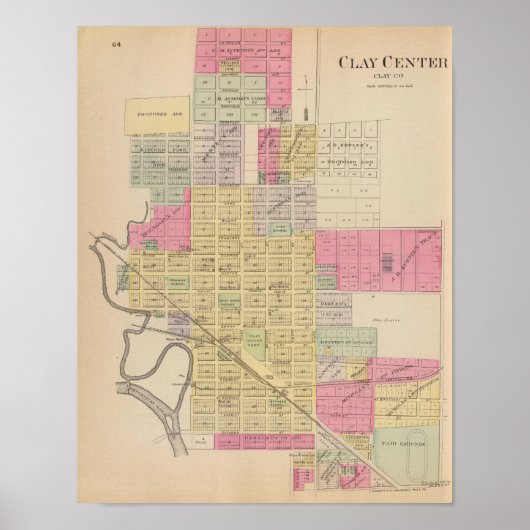Clay Center, Clay County, Kansas Poster (Voorkant)