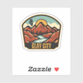 Clay City, Illinois  Sticker (Vel)