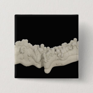 Clay Concretion Vierkante Button 5,1 Cm