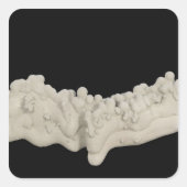 Clay Concretion Vierkante Sticker (Voorkant)