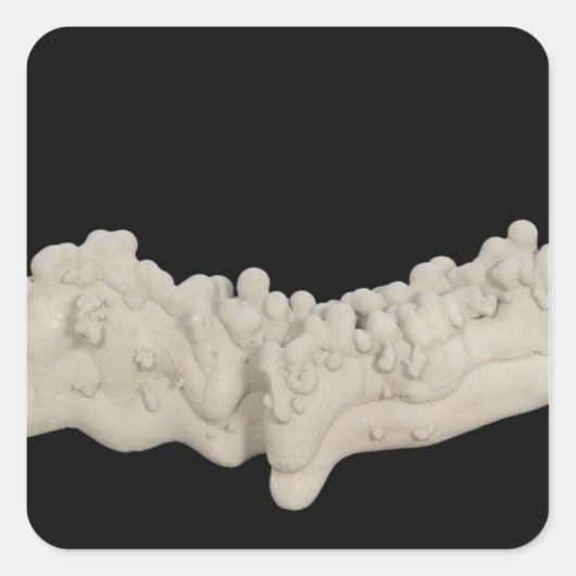 Clay Concretion Vierkante Sticker (Voorkant)