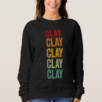 Clay County South Dakota Regenboog Tekst Ontwerp Trui