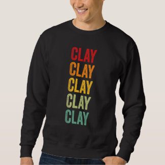 Clay County South Dakota Regenboog Tekst Ontwerp Trui