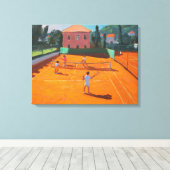 Clay Court Tennis Lapad Kroatië 2012 Canvas Afdruk (Insitu (Houten vloer))