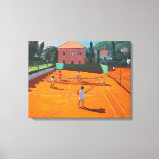 Clay Court Tennis Lapad Kroatië 2012 Canvas Afdruk (Voorkant)