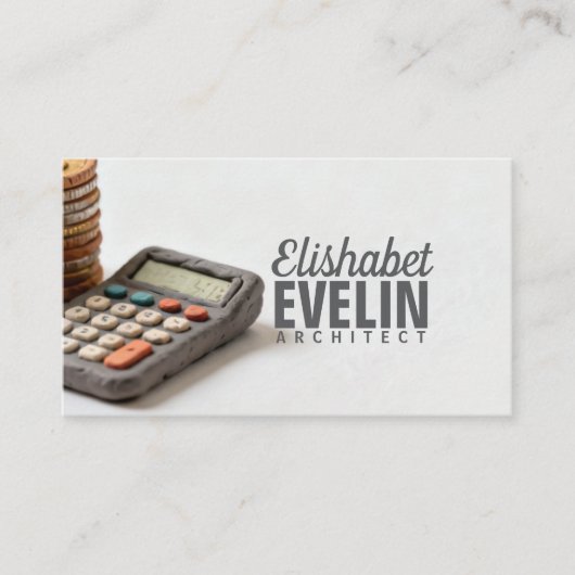 Clay-Crafted Financial Tools Visitekaartje (Voorkant)