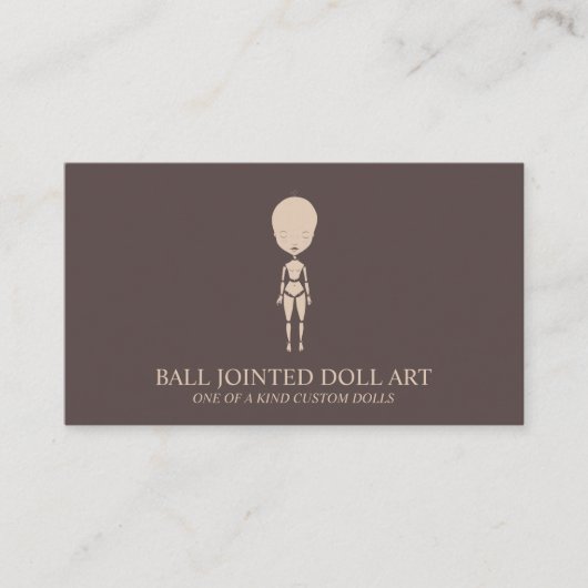 Clay Doll Maker Artist Mannequin Mode Visitekaartje (Voorkant)