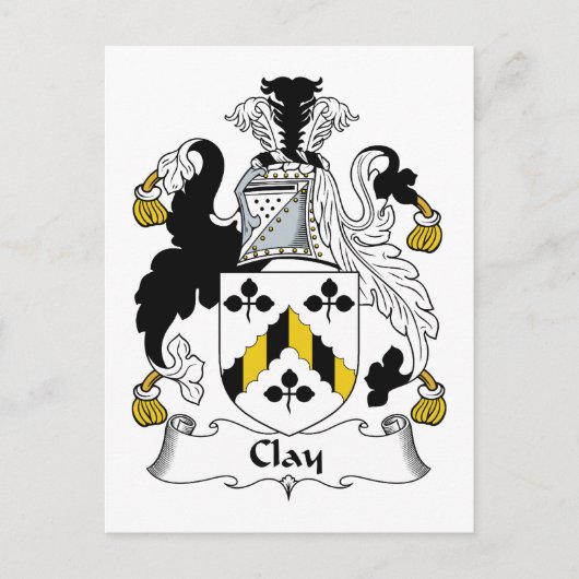 Clay Family Crest Briefkaart (Voorkant)