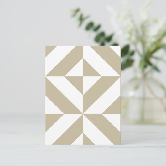 Clay Geometric Deco Cube Patroon Briefkaart (Staand voorkant)