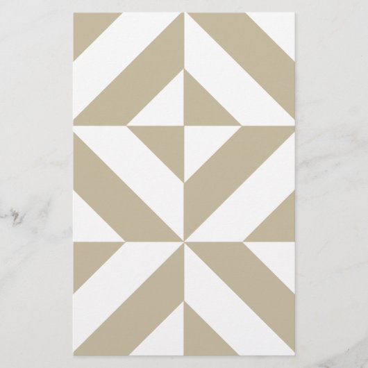 Clay Geometric Deco Cube Patroon Briefpapier (Voorkant)