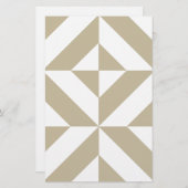 Clay Geometric Deco Cube Patroon Briefpapier (Voorkant / Achterkant)