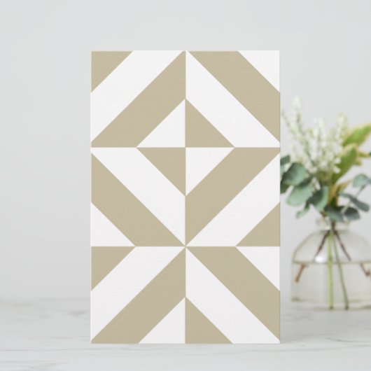 Clay Geometric Deco Cube Patroon Briefpapier (Staand voorkant)