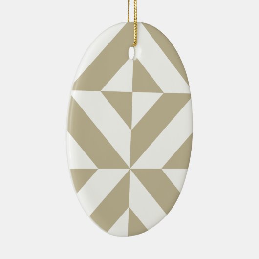 Clay Geometric Deco Cube Patroon Keramisch Ornament (Rechts)