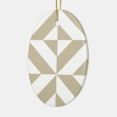 Clay Geometric Deco Cube Patroon Keramisch Ornament (Links)
