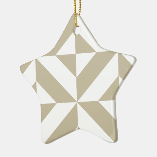 Clay Geometric Deco Cube Patroon Keramisch Ornament (Links)