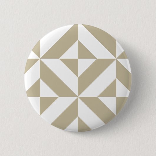 Clay Geometric Deco Cube Patroon Ronde Button 5,7 Cm (Voorkant)