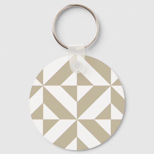 Clay Geometric Deco Cube Patroon Sleutelhanger (Voorkant)