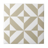 Clay Geometric Deco Cube Patroon Tegeltje (Voorkant)