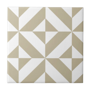 Clay Geometric Deco Cube Patroon Tegeltje