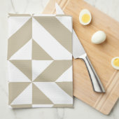 Clay Geometric Deco Cube Patroon Theedoek (Quarter Fold)