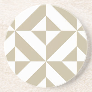 Clay Geometric Deco Cube Patroon Zandsteen Onderzetter