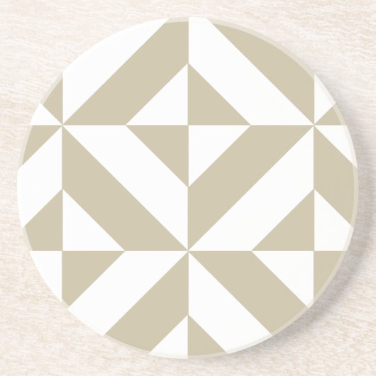 Clay Geometric Deco Cube Patroon Zandsteen Onderzetter (Voorkant)