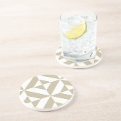 Clay Geometric Deco Cube Patroon Zandsteen Onderzetter (Zijkant)