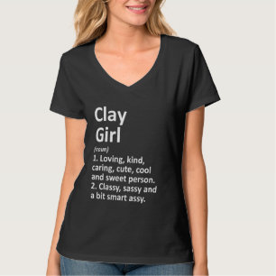 Clay Girl Al Alabama Funny City Home Roots T-shirt