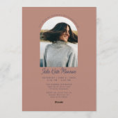 Clay Grad Announcement and Invitation with Photo Kaart (Achterkant)