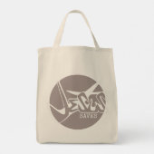 CLAY GRAY Jesus redt graffiti Tote Bag (Achterkant)