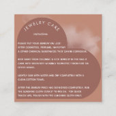 Clay Heart Arch Sieraden Care Instructie Dank u Vierkante Visitekaartje (Voorkant)