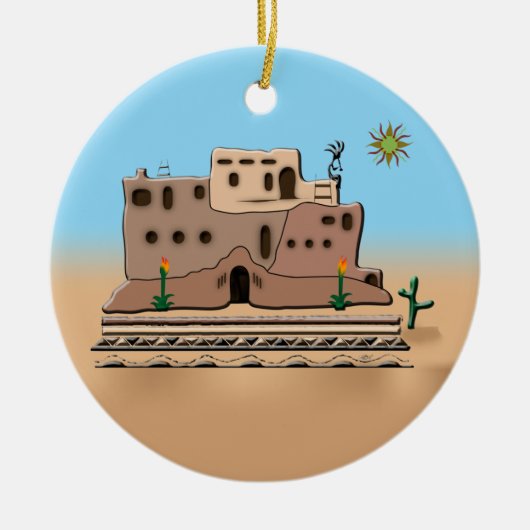 Clay House Keramisch Ornament (Voorkant)