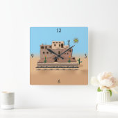 Clay House Square Wall klok (Huis)