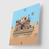 Clay House Square Wall klok (Hoek)