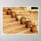 Clay Jars over Stone Steps Poster (Voorkant)