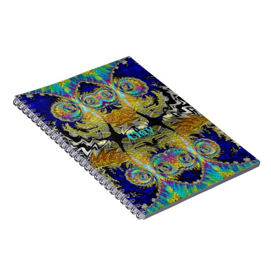 CLAY ~ Multicolored Fractal Notitieboek (Rechterzijde)