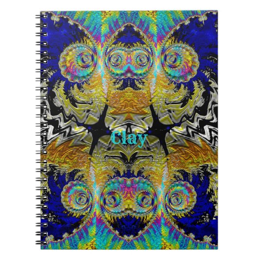 CLAY ~ Multicolored Fractal Notitieboek (Voorkant)