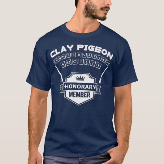 Clay Pigeon Conservation Society Member Funny T-shirt (Voorkant)